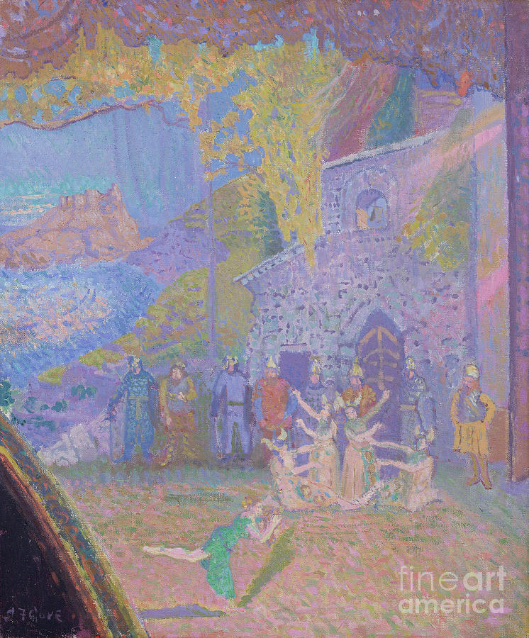 The Dance Of The Spirit Of Ireland, The Alhambra Music Hall, 1910 Painting by Spencer Frederick Gore