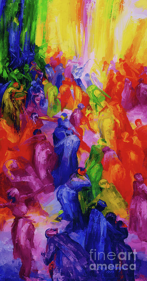 The Dance, Optimism Painting by Bayo Iribhogbe
