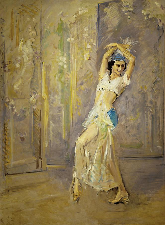 The dancer Pawlowa Oil on canvas -1909- 173 x 128 cm. Painting by Max Slevogt -1868-1932-