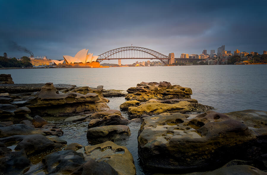 The Dawn Time On Sydney Harbour Photograph by Bing Li The Dawn Time On Sydney Harbour Photograph by Bing Li