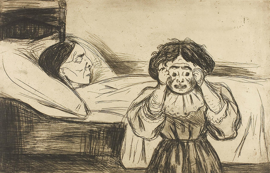 The Dead Mother and Her Child Relief by Edvard Munch