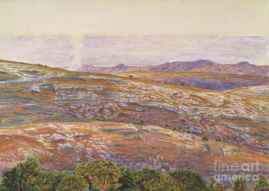 The Dead Sea From Siloam, 1861 Painting by William Holman Hunt