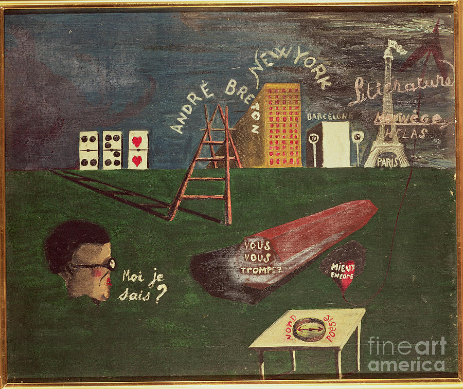 The Death Of Andre Breton, 1922 Painting by Robert Desnos