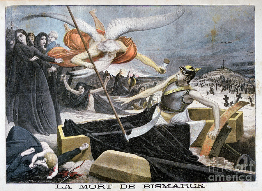 The Death Of Bismarck, 1898. Artist F Drawing by Print Collector