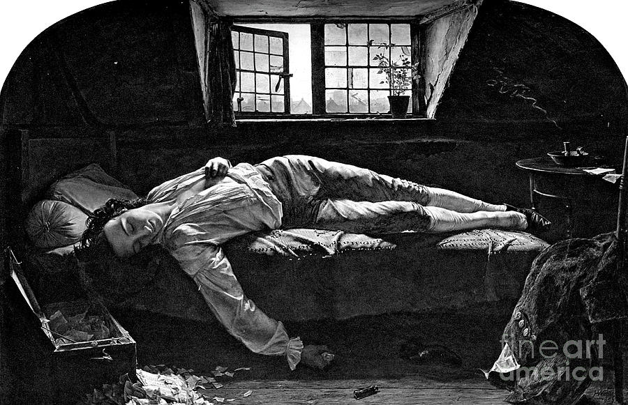 The Death Of Chatterton, 1856 1900 Drawing by Print Collector