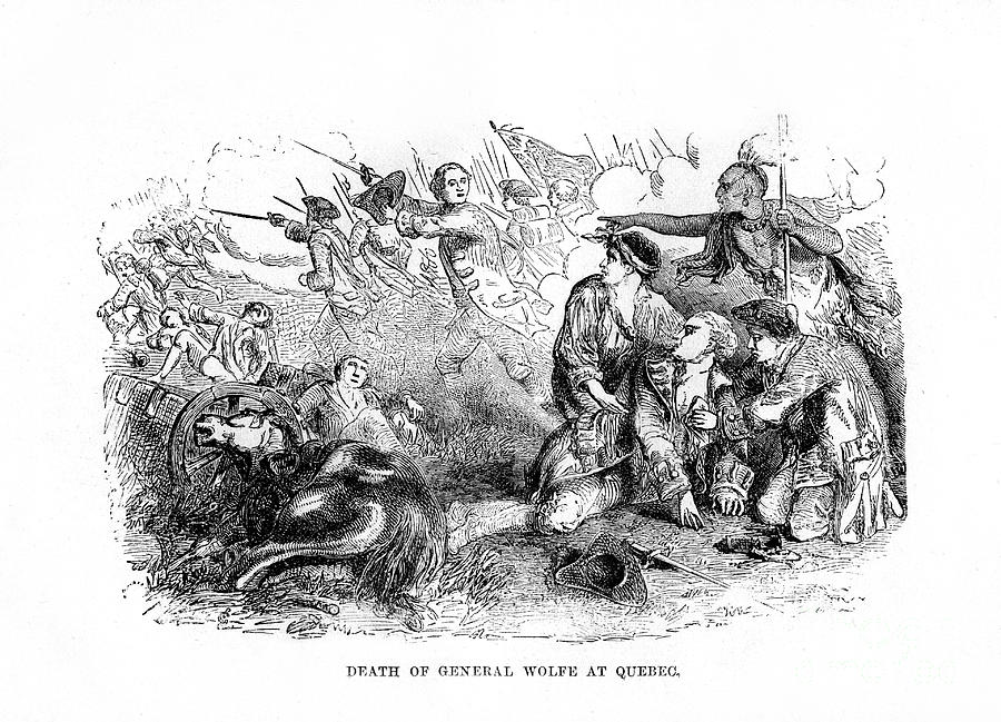 The Death Of General Wolfe At Quebec Drawing by Print Collector
