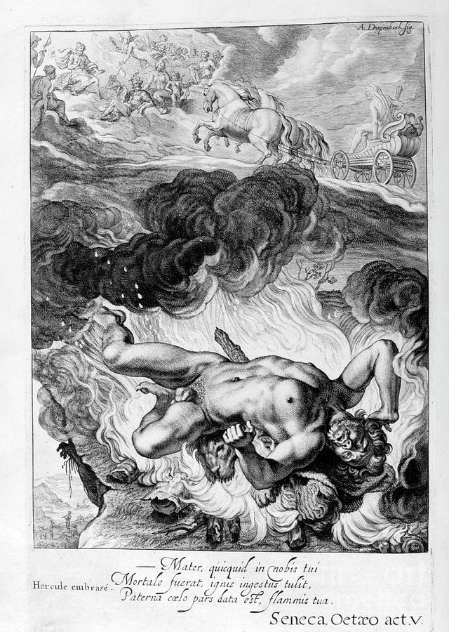 The Death Of Hercules, 1655. Artist Drawing by Print Collector