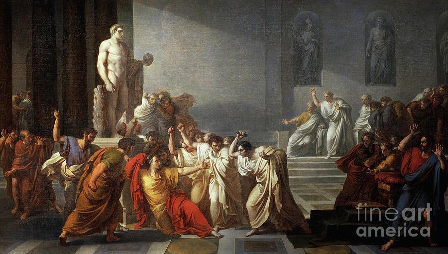 The Death Of Julius Caesar By Vincenzo Camuccini Painting by Vincenzo Camuccini
