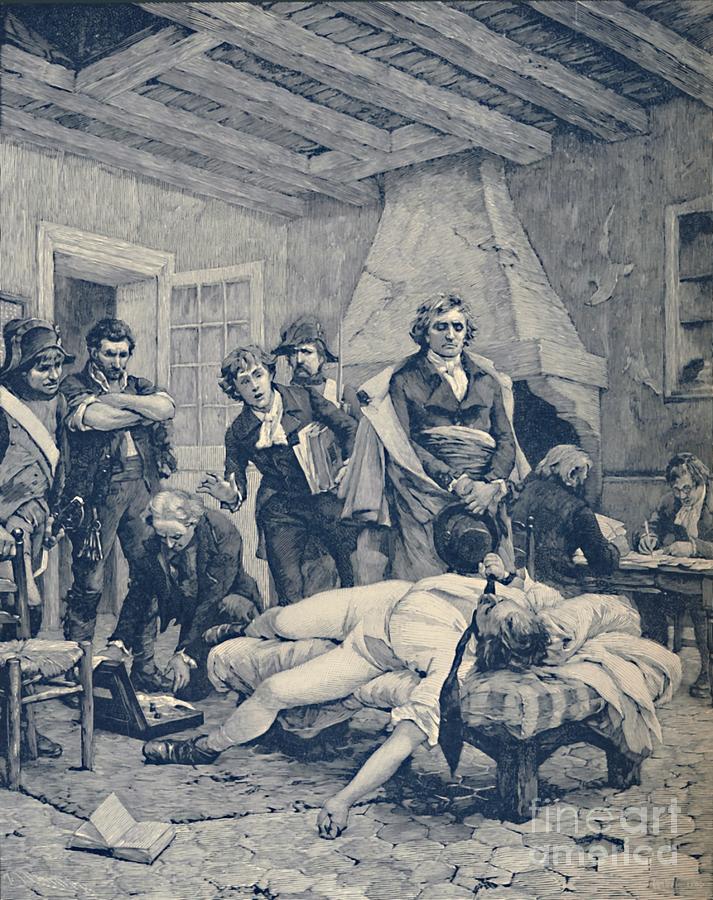 The Death Of Pichegru Drawing by Print Collector