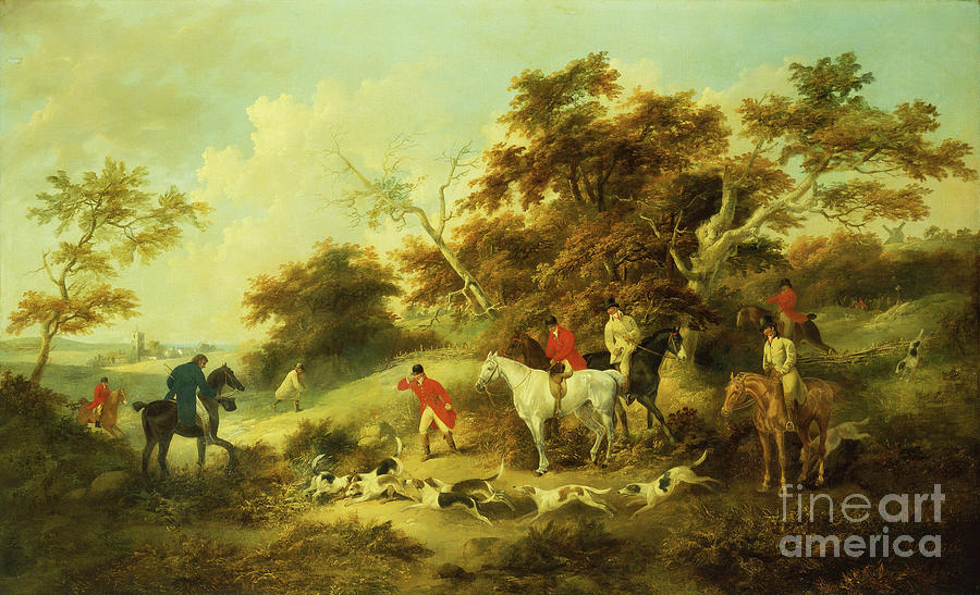 George Morland Painting - The Death Of The Fox by George Morland