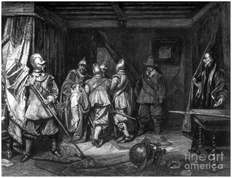 The Death Of Wallenstein Drawing by Print Collector