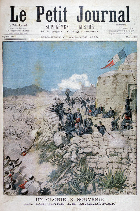 The Defence Of Mazagran, Algeria, 1896 Drawing by Print Collector