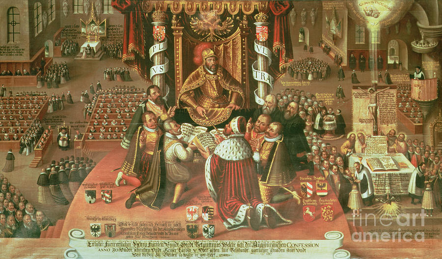 16th Century Painting - The Delivery Of The Augsburg Confession, 25th June 1530, 1617 by German School