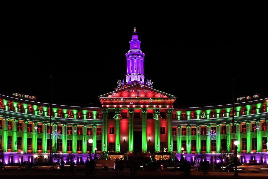 The Denver City and County Building During Christmas Photograph by Tony ...