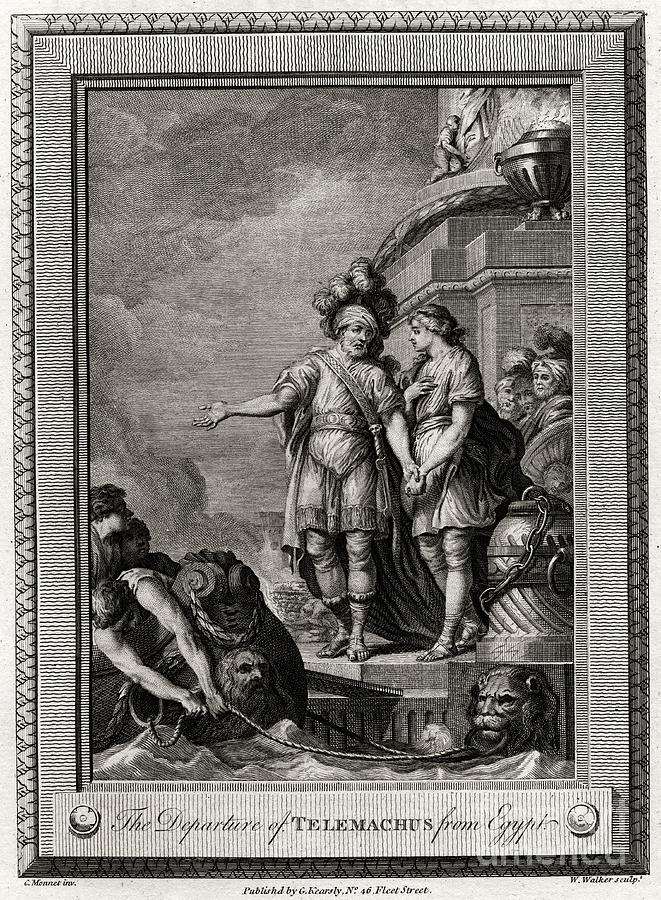 The Departure Of Telemachus From Egypt Drawing by Print Collector