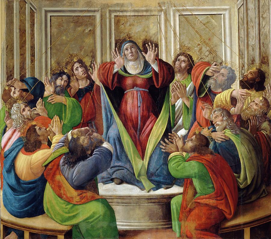 Sandro Botticelli Painting - The Descent Of The Holy Ghost by Sandro Botticelli