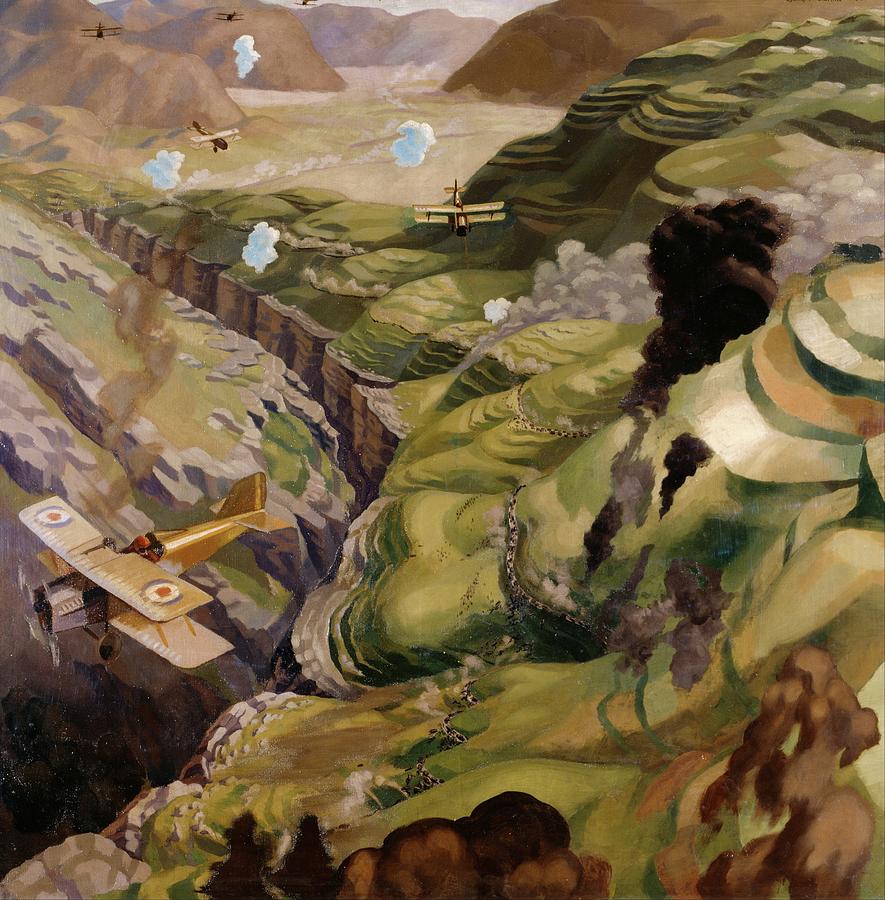 Landscape Painting - The Destruction Of The Turkish Transport In The Gorge by Sydney W Carline