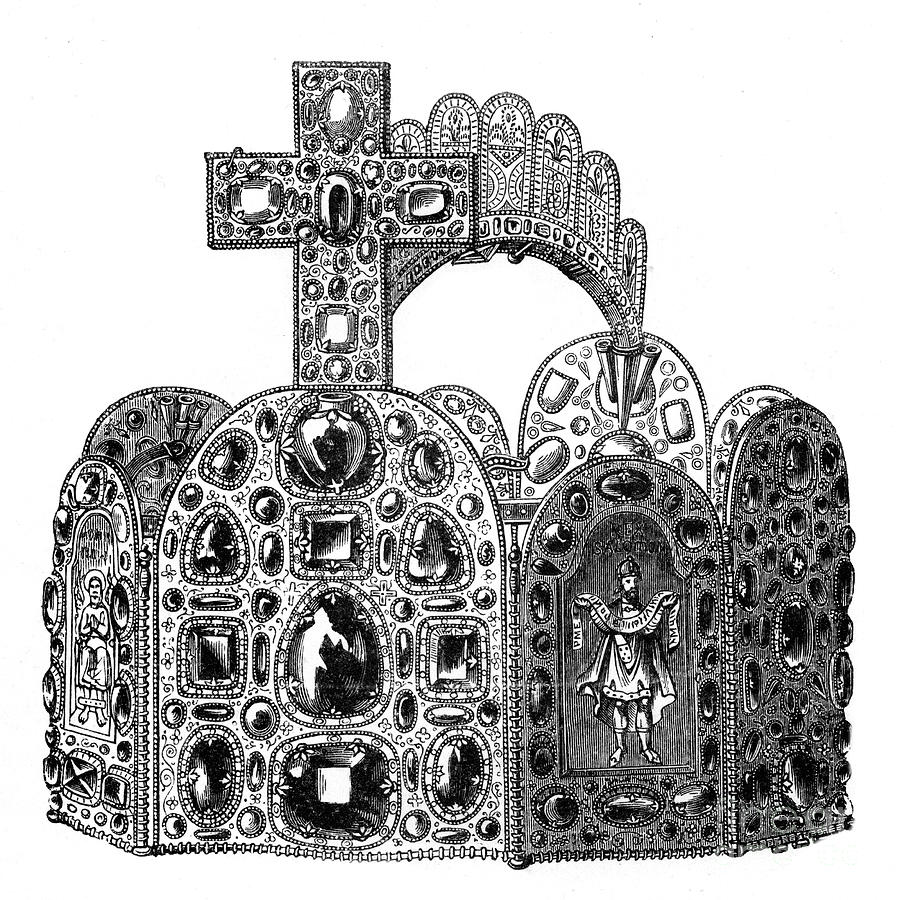 The Diadem Of Charlemagne, C8th Drawing by Print Collector