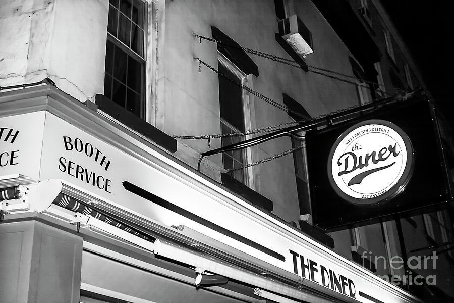 The Diner at Night Noir New York City Photograph by John Rizzuto