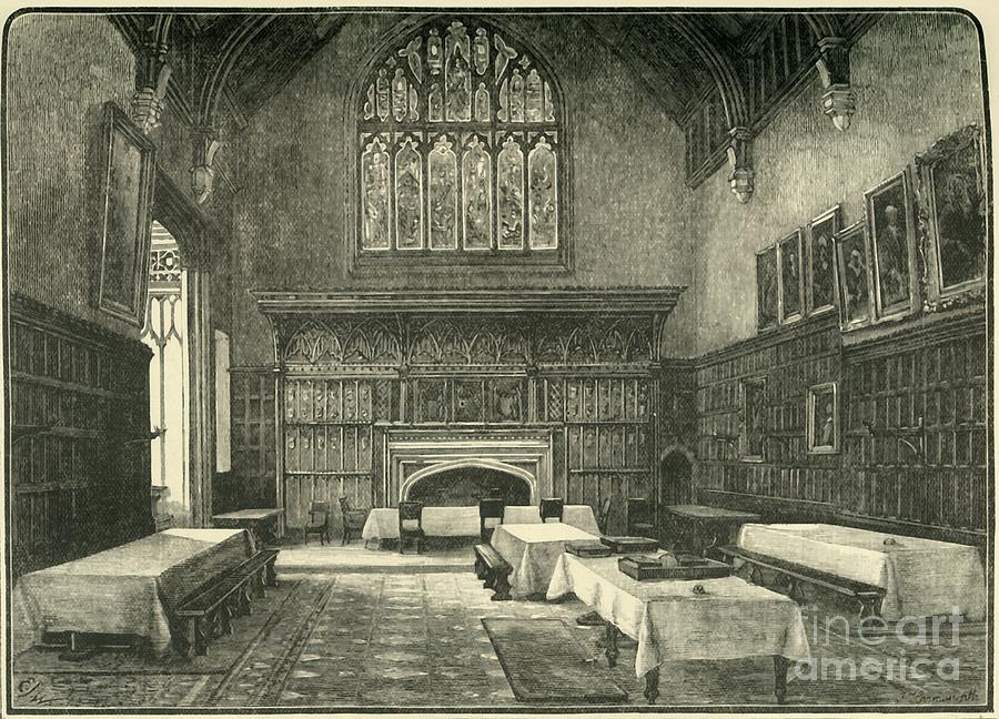 The Dining-hall Drawing by Print Collector