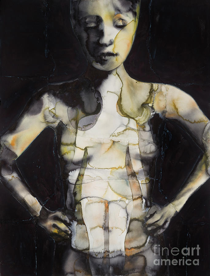 The Dirty Yellow Series Inside Figure  Painting by Graham Dean