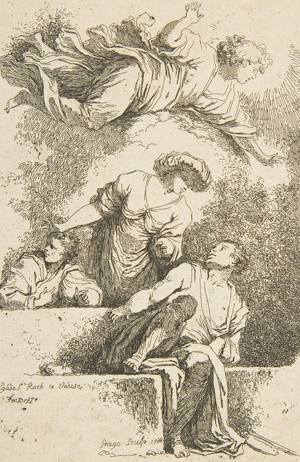 The Disciples at the Tomb Relief by Jean-Honore Fragonard