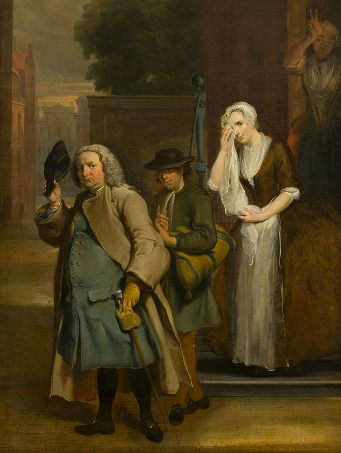 The Discovered Falsehood - The Feigned Sadness of Geertruy Painting by Cornelis Troost