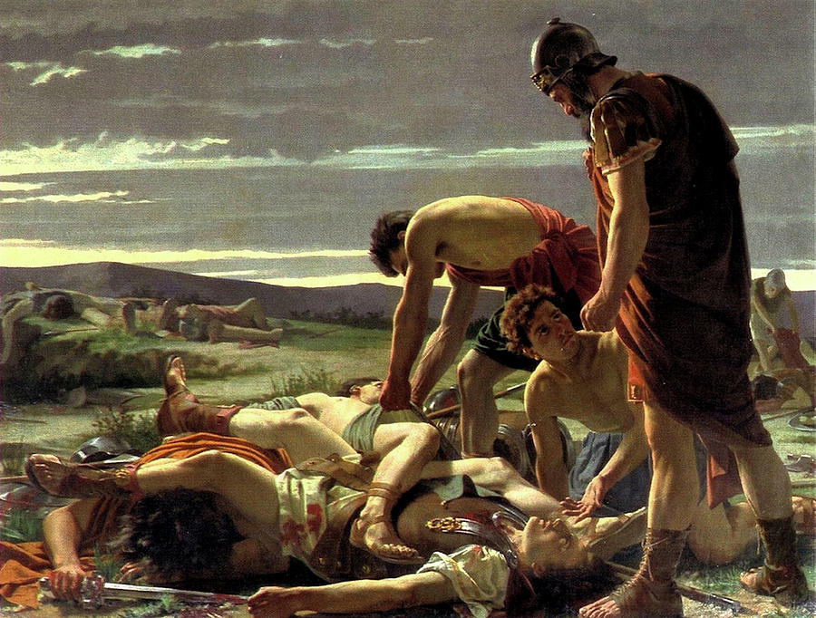 The Discovery of the Body of Catilline Painting by Alcide Segoni