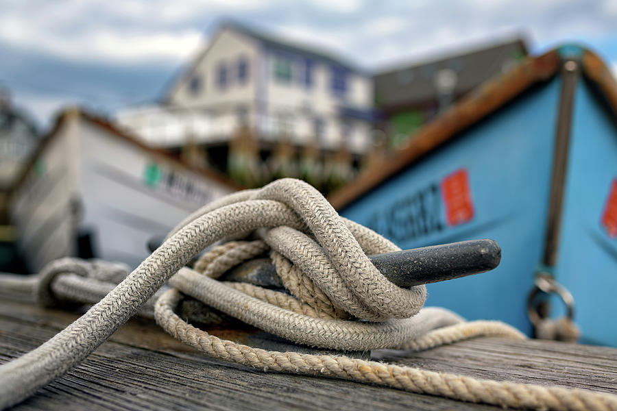Rope Photograph - The Docks at Port Clyde by Rick Berk