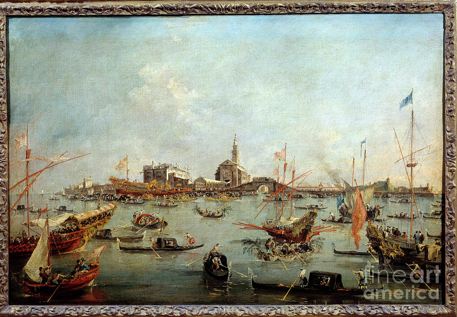 The Doge On The Bucentaurus Painting by Francesco Guardi