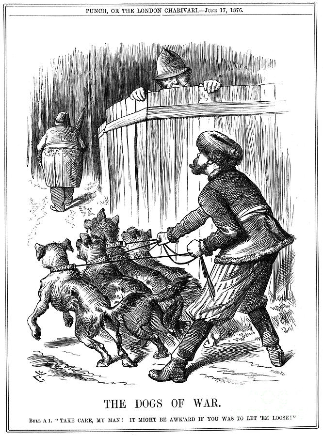 The Dogs Of War, 1876. Artist Joseph Drawing by Print Collector