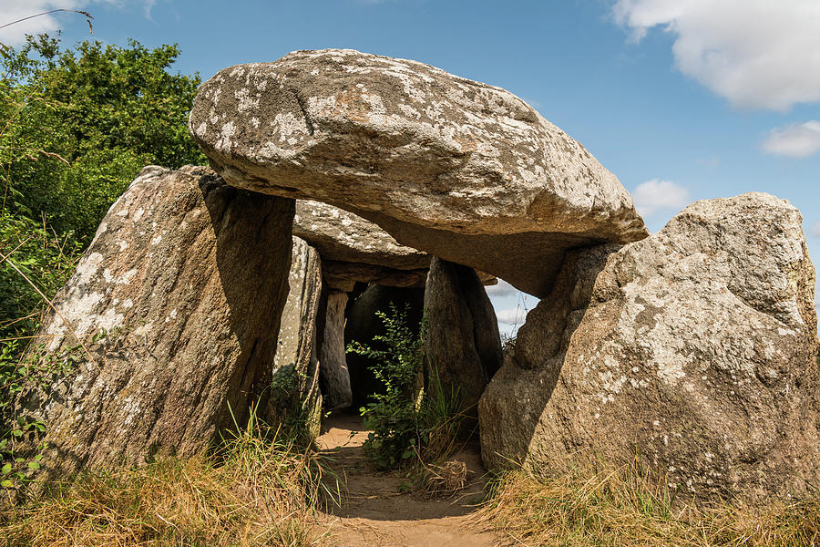 The Dolmen de Kerbourg on a sunny day in summer Photograph by Stefan ...