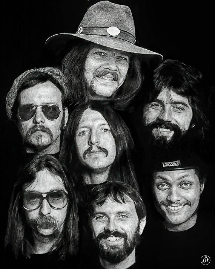 The Doobie Brothers Digital Art - The Doobie Brothers by Rick Wiles The Doobie Brothers Digital Art - The Doobie Brothers by Rick Wiles