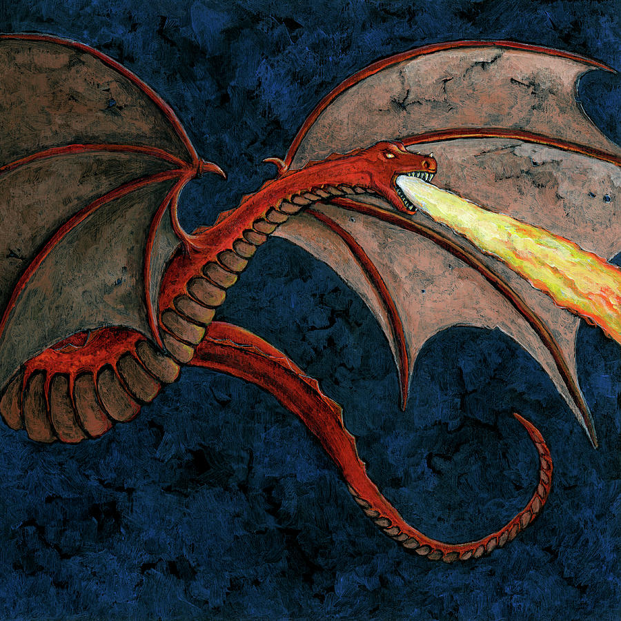 Dragon Painting - The Dragon by Jamin Still