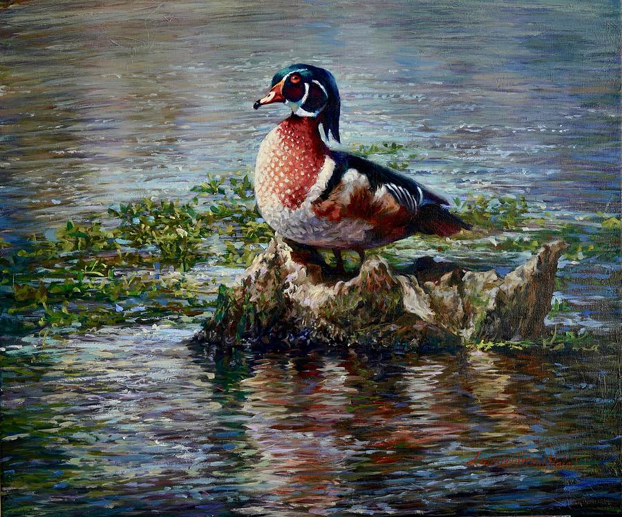 Duck Painting - The Drakes by Laurie Snow Hein