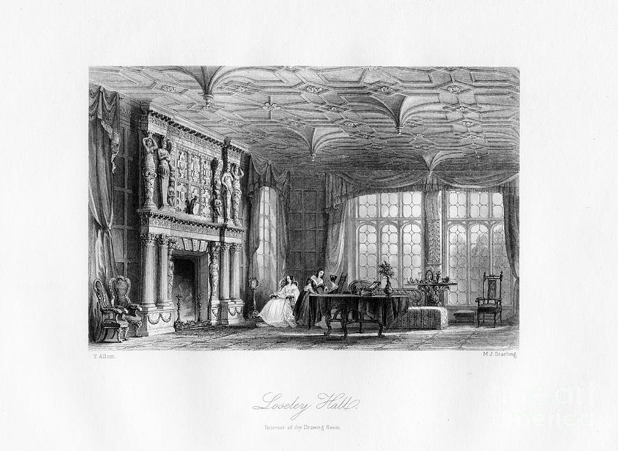 The Drawing-room, Loseley Hall Drawing by Print Collector