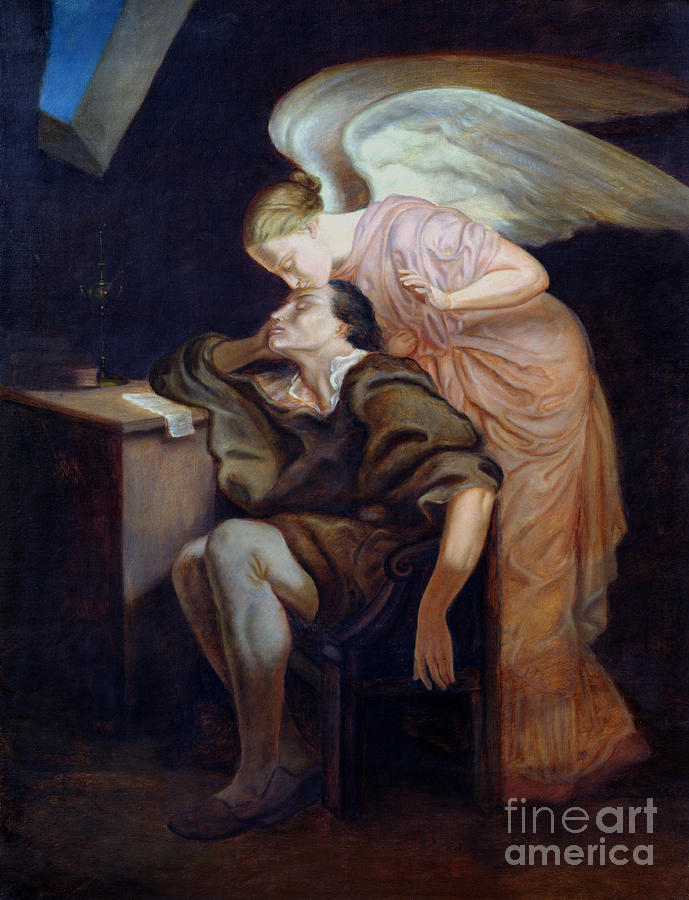 The Dream Of The Poet Or The Kiss Of The Muse 1859 60 Painting By