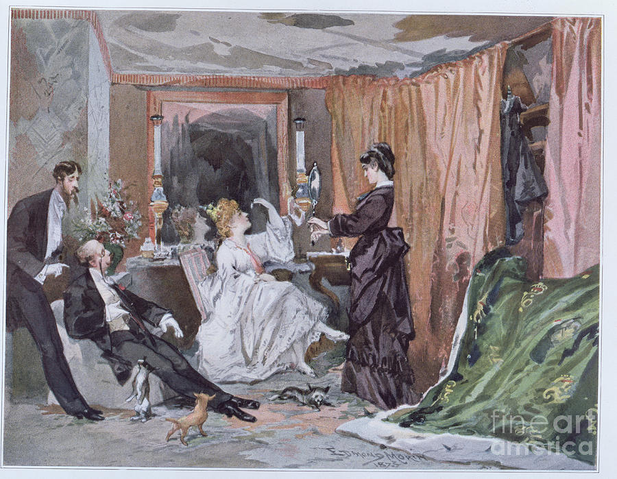 The Dressing Room Of Hortense Schneider Painting by Edmond Morin