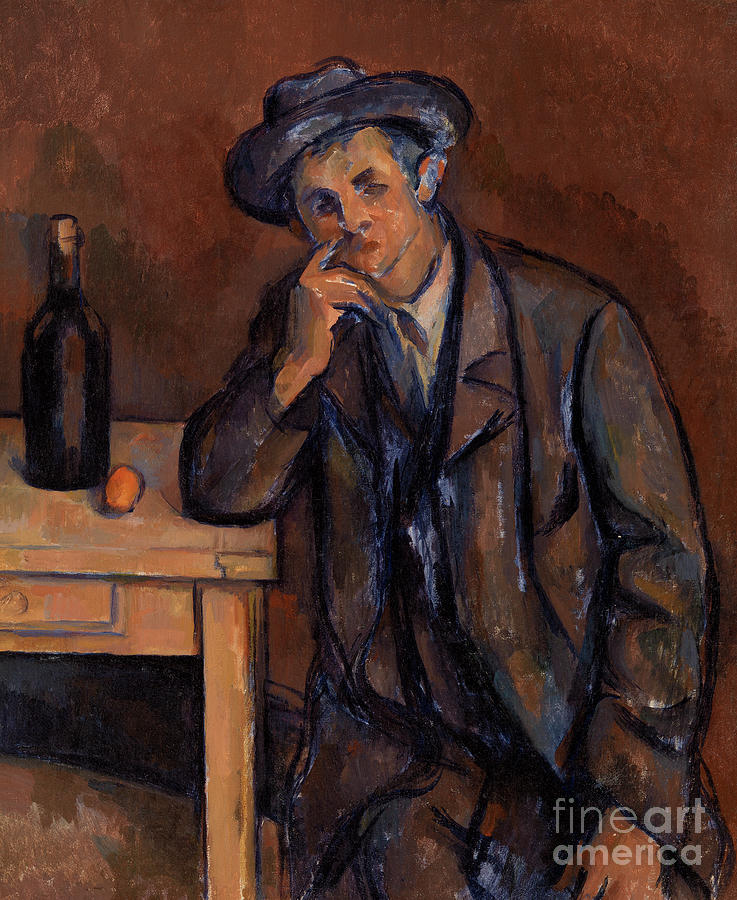 Paul Cezanne Painting - The Drinker, 1891 by Paul Cezanne
