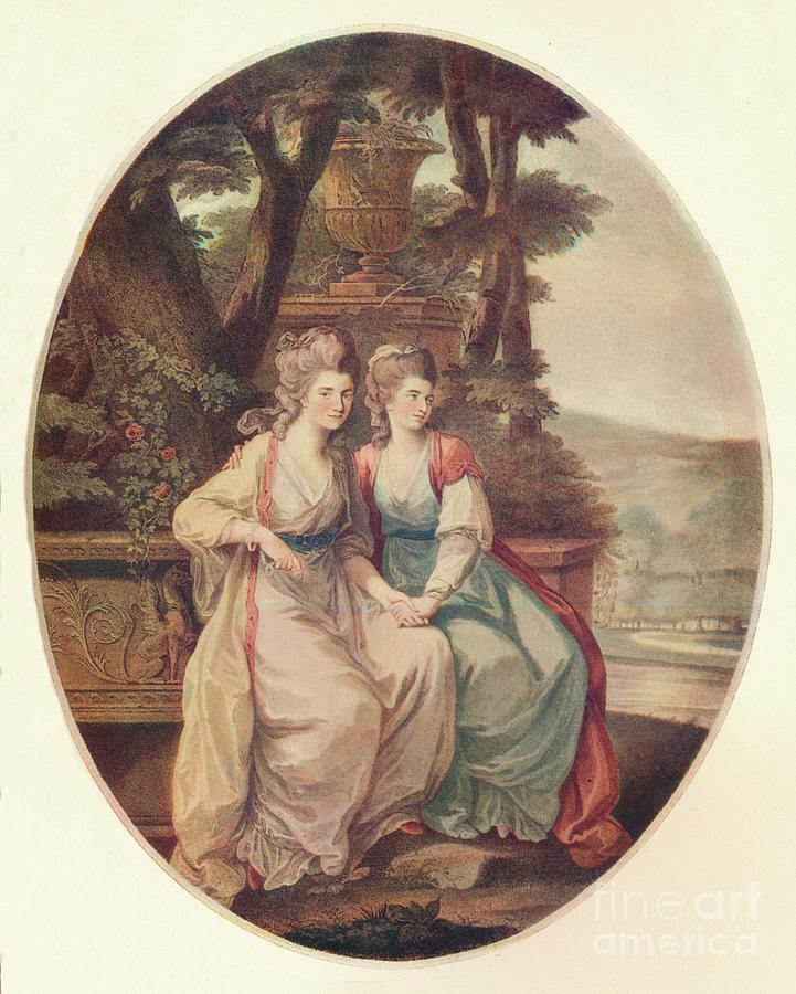 The Duchess Of Devonshire And Lady Drawing by Print Collector
