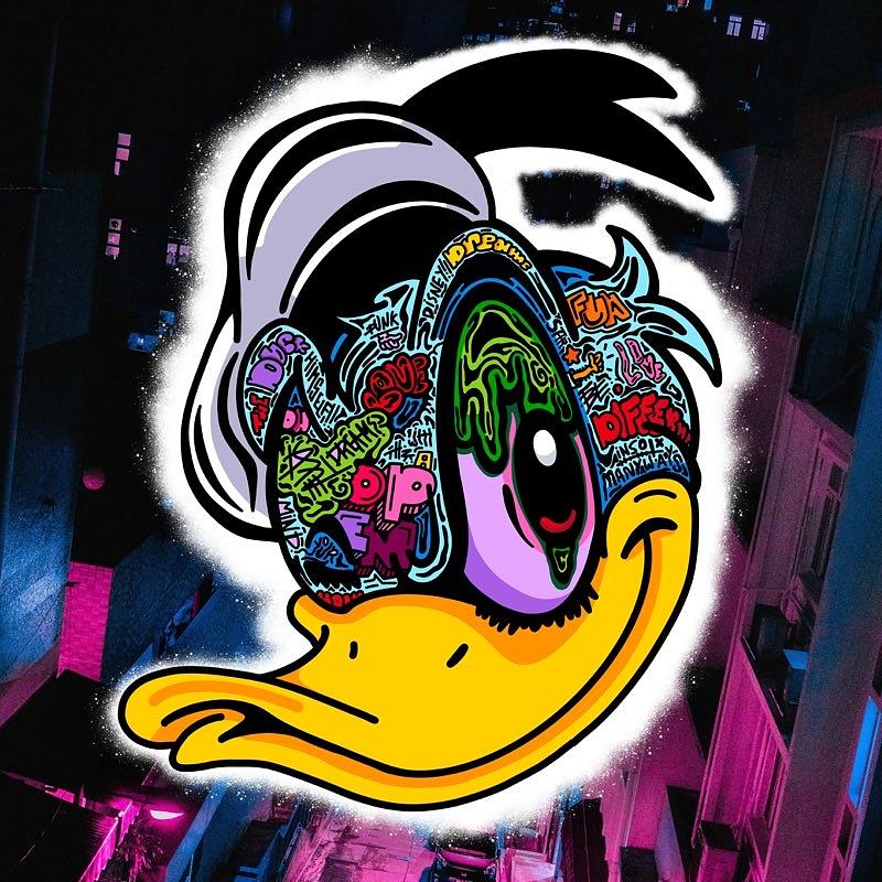 Disney Digital Art - The Duck Himself by Jordan Childs