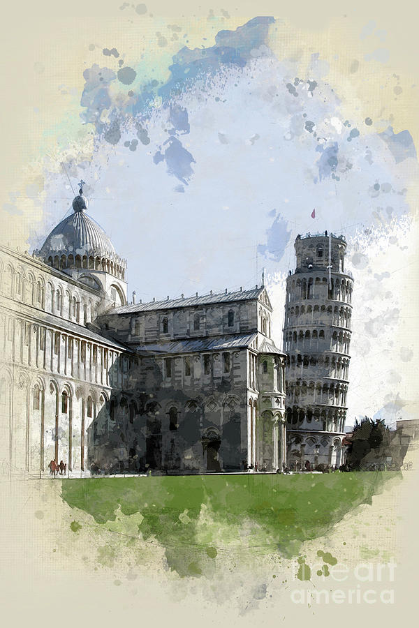 The Duomo And The Leaning Tower Painting