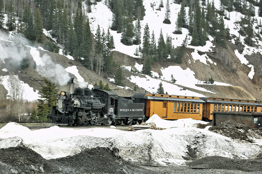 The Durango And Silverton Train Arriving At Silverton Colorado ...