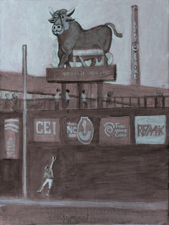 The Durham Bulls the drawing Painting by David Zimmerman