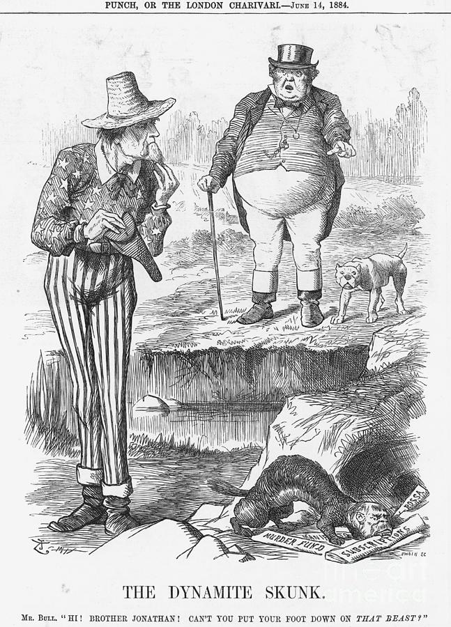 The Dynamite Skunk, 1884. Artist Joseph Drawing by Print Collector