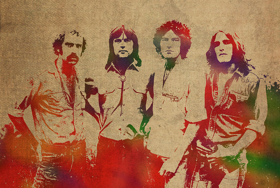 The Eagles Watercolor Portrait Mixed Media by Design Turnpike - Fine ...