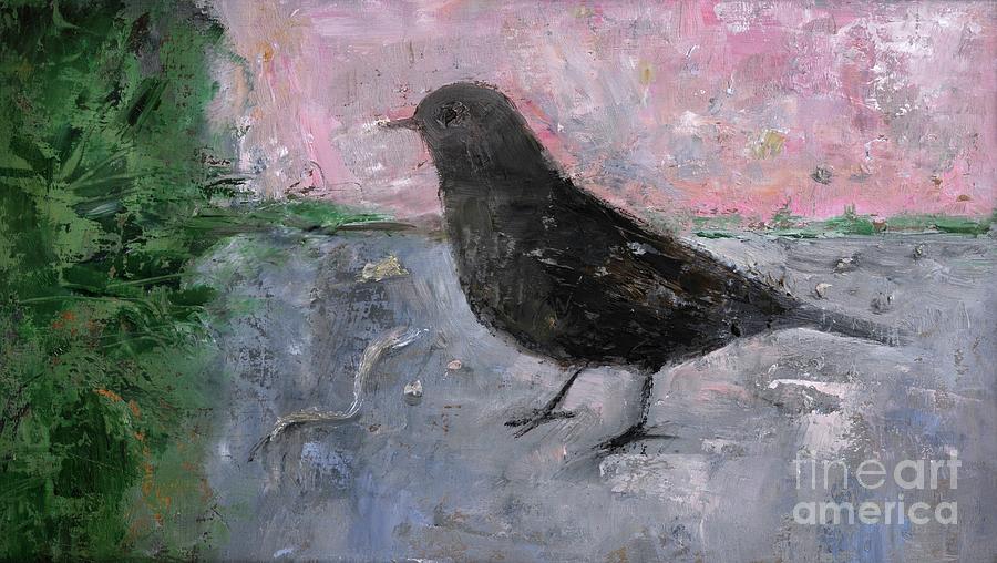 The Early Bird, 2012 Oil On Wood Painting by Ruth Addinall