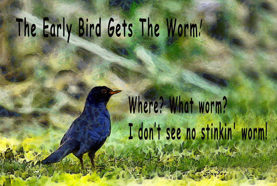 The Early Bird Gets the Worm Photograph by Floyd Snyder