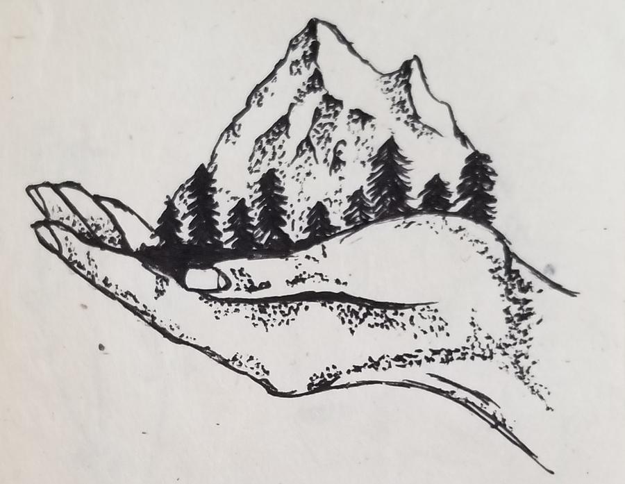 The Earth Is In Our Hands Drawing By Paige Lindner