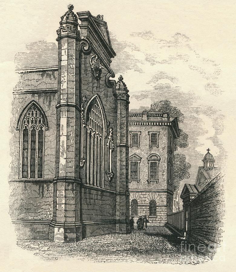 The East End Of The College Chapel Drawing by Print Collector